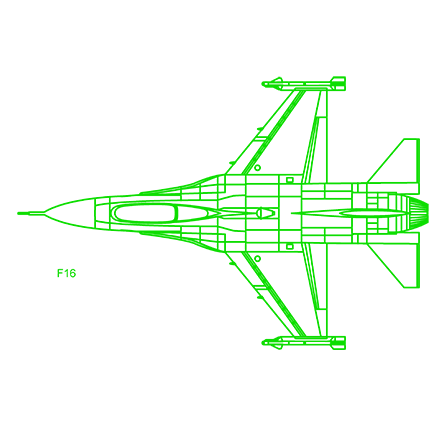بلوک آماده هواپیما جنگندهf16